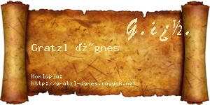 Gratzl Ágnes névjegykártya